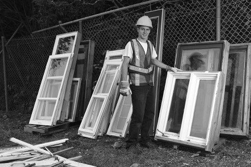 Construction site generating builders waste in East London