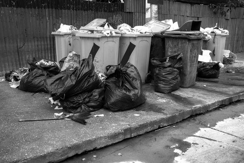 Various pieces of furniture ready for disposal