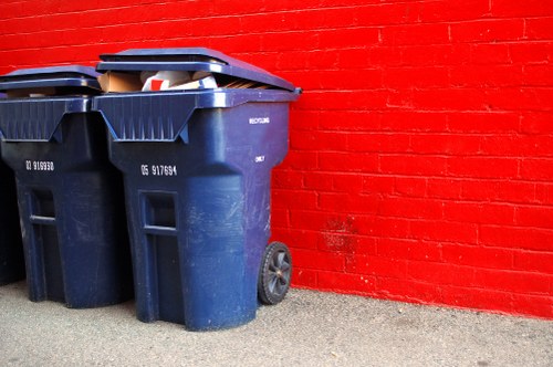 Commercial waste being collected in East London