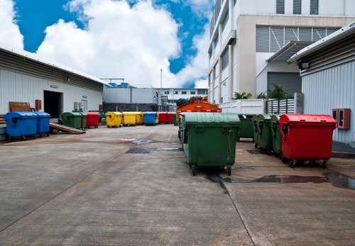 Commercial waste being handled in East London