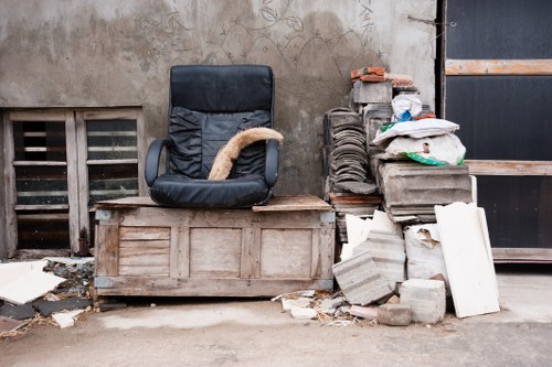 Professional waste clearance team at work