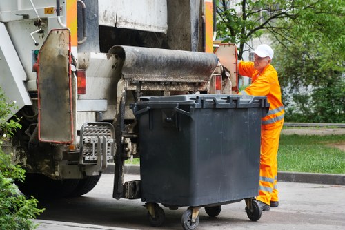 Composting facility processing organic waste in East London